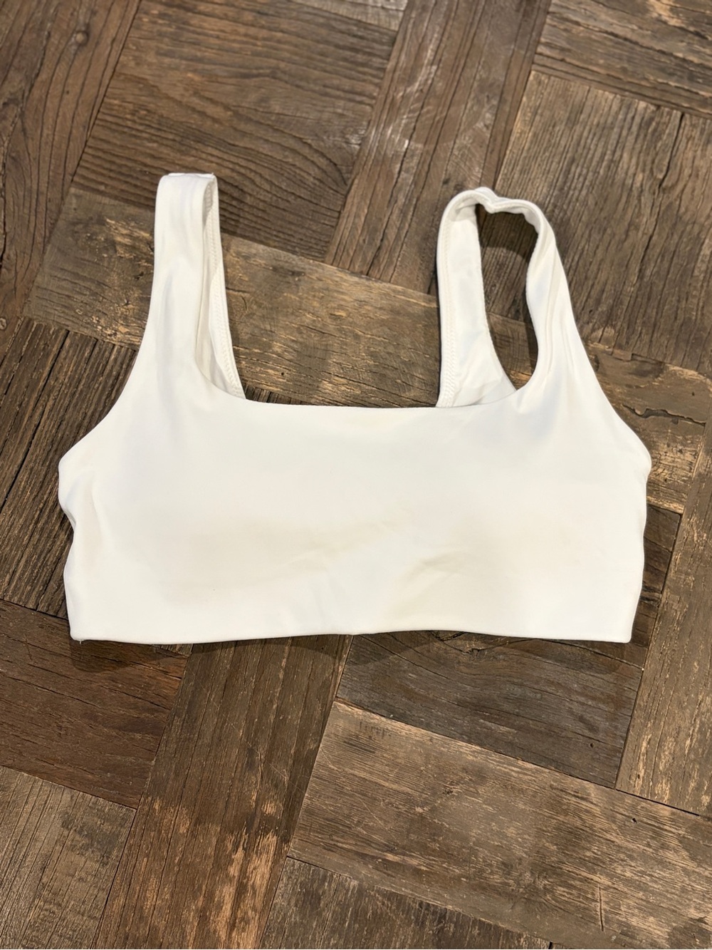 OFFLINE by Aerie The Hugger Square Neck Sports Bra White Removable Pads XS